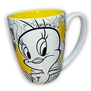 Tweety Bird Sketch Mug Six Flags Great America Looney Tunes Warner Brothers Cup